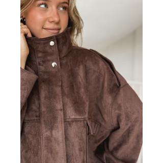 Veste en suédine Nora - Chocolat