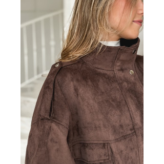 Veste en suédine Nora - Chocolat