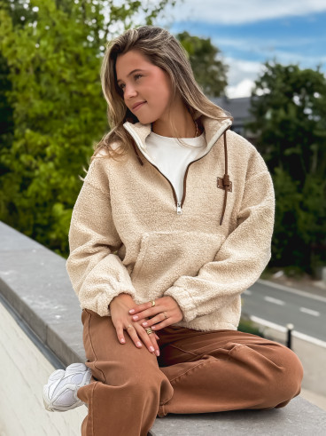 Pull en teddy Miki - Beige