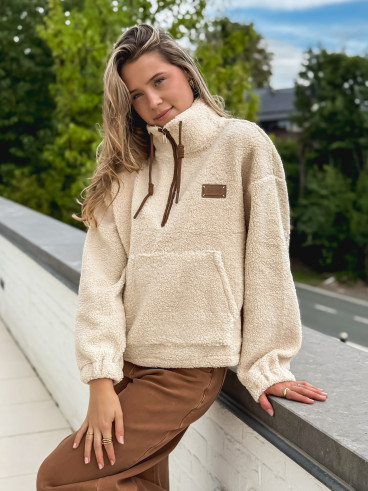 Pull en teddy Miki - Beige