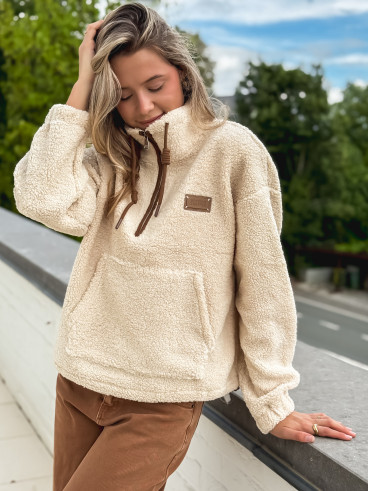 Pull en teddy Miki - Beige