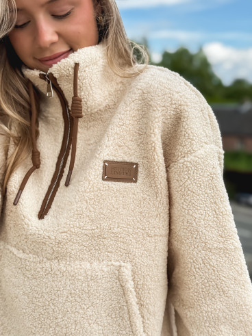 Pull en teddy Miki - Beige