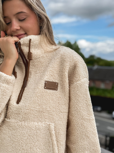 Pull en teddy Miki - Beige