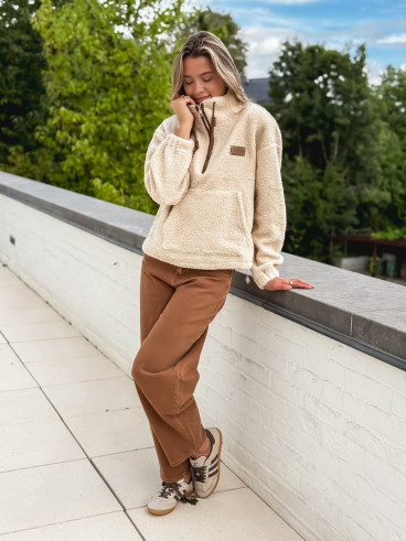 Pull en teddy Miki - Beige