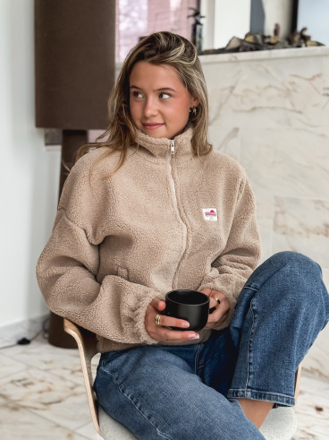 Gilet teddy Pinta - Beige