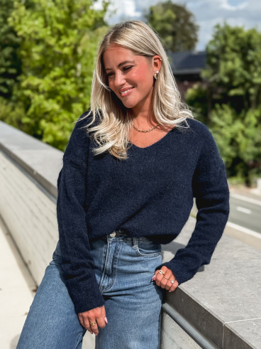 Pull Elyzane - Bleu marine Pull Elyzane - Bleu marine