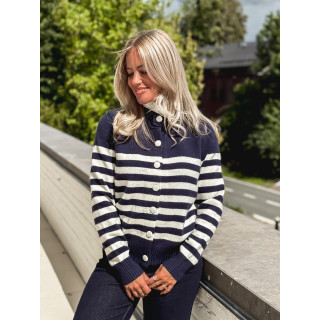 Pull ligné Yollie - Bleu marine