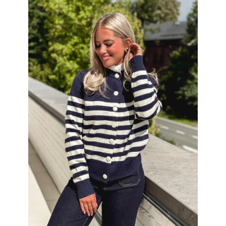 Pull ligné Yollie - Bleu marine