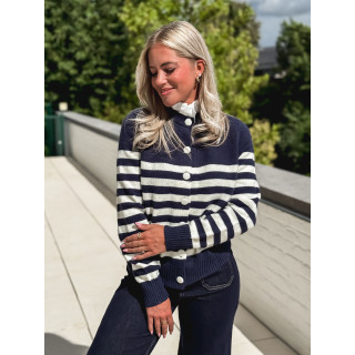 Pull ligné Yollie - Bleu marine