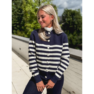 Pull ligné Yollie - Bleu marine