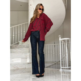 Chemise à carreaux Livane - Rouge/Noir