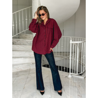 Chemise à carreaux Livane - Rouge/Noir