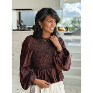 Blouse Azalys - Chocolat