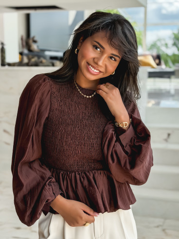 Blouse Azalys - Chocolat