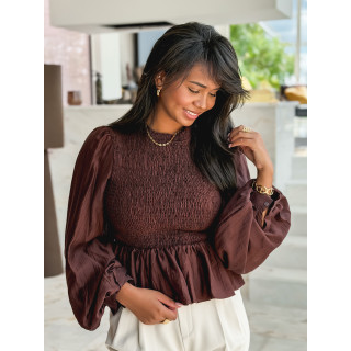 Blouse Azalys - Chocolat