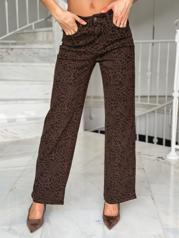 Jeans à motif Ondine - Chocolat