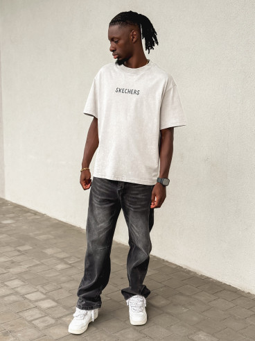 T-shirt "Skechers" - Gris clair