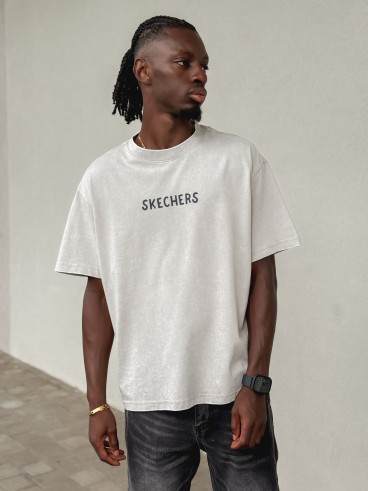 T-shirt "Skechers" - Gris clair T-shirt "Skechers" - Gris clair