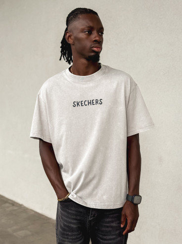 T-shirt "Skechers" - Gris clair T-shirt "Skechers" - Gris clair