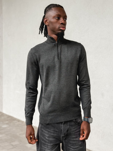 Pull fin Willy - Gris foncé