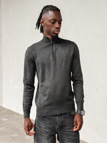 Pull fin Willy - Gris foncé