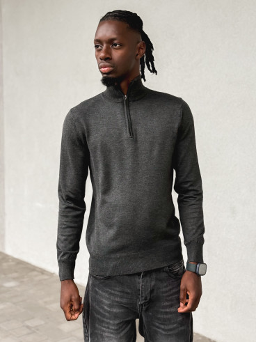 Pull fin Willy - Gris foncé Pull fin Willy - Gris foncé