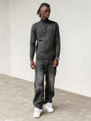 Pull fin Willy - Gris foncé Pull fin Willy - Gris foncé