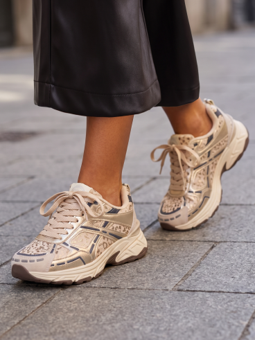Basket Californie - Beige/gris