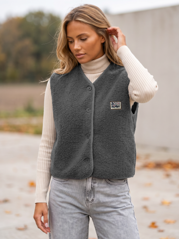 Gilet sans manches Maya - Gris anthracite