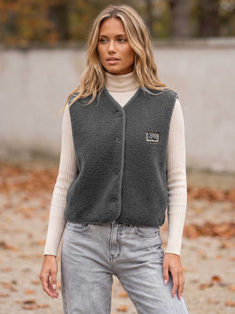 Gilet sans manches Maya - Gris anthracite Gilet sans manches Maya - Gris anthracite
