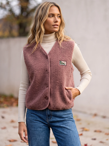 Gilet sans manches Maya - Vieux rose