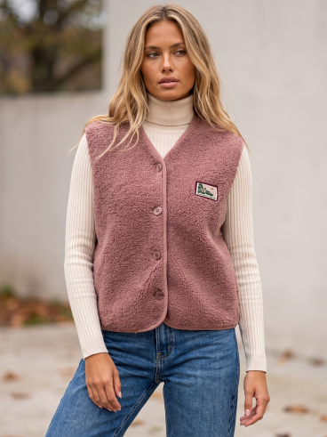Gilet sans manches Maya - Vieux rose