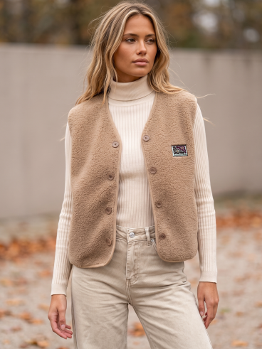 Gilet sans manches Maya - Camel