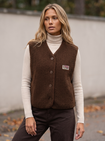 Gilet sans manches Maya - Chocolat