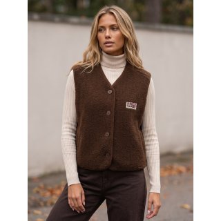 Gilet sans manches Maya - Chocolat