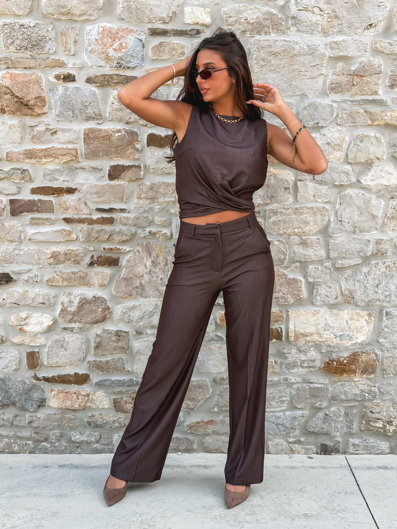 Pantalon Teresa - Chocolat Pantalon Teresa - Chocolat
