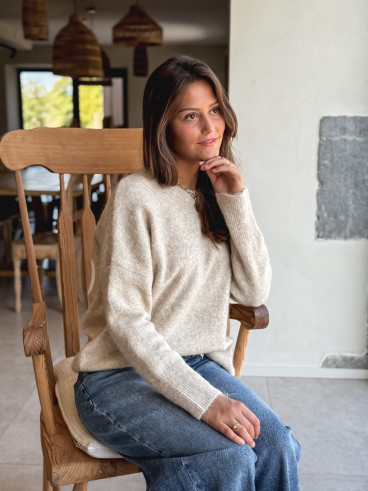 Pull Elyna - Beige clair Pull Elyna - Beige clair
