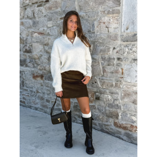 Jupe en velours Nally - Kaki
