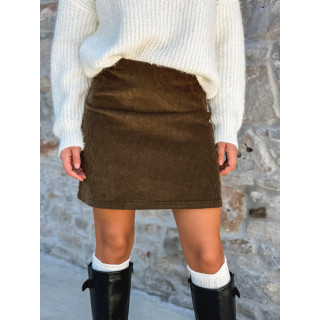 Jupe en velours Nally - Kaki