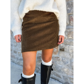 Jupe en velours Nally - Kaki