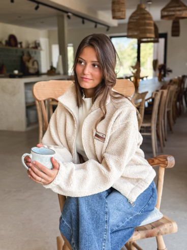 Gilet teddy Lalie - Beige