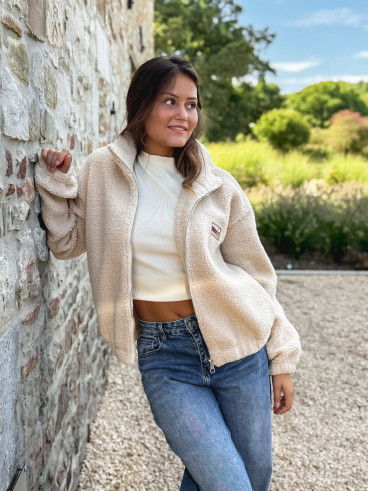 Gilet teddy Lalie - Beige