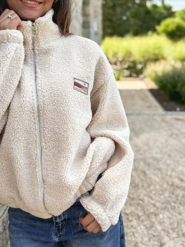 Gilet teddy Lalie - Beige