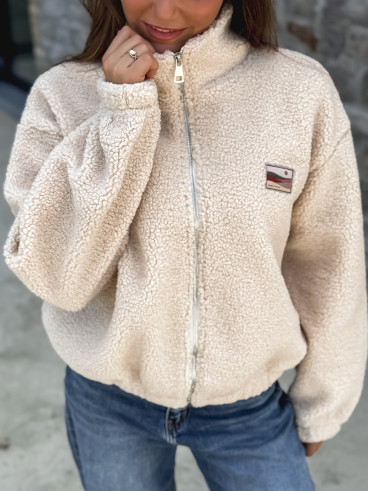 Gilet teddy Lalie - Beige