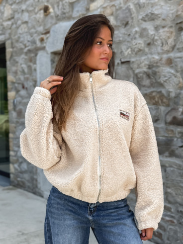 Gilet teddy Lalie - Beige