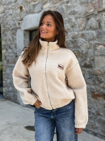 Gilet teddy Lalie - Beige