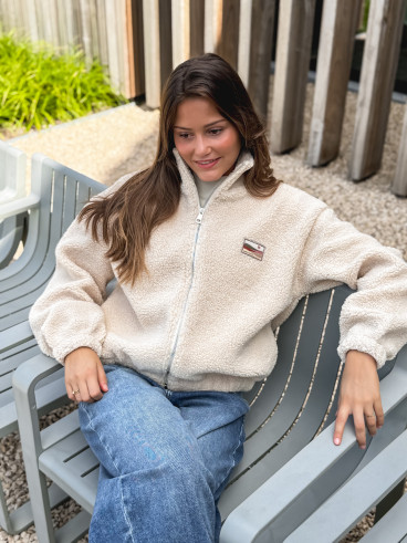Gilet teddy Lalie - Beige