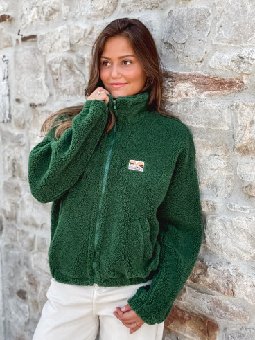 Gilet en teddy Mira - Vert sapin Gilet en teddy Mira - Vert sapin