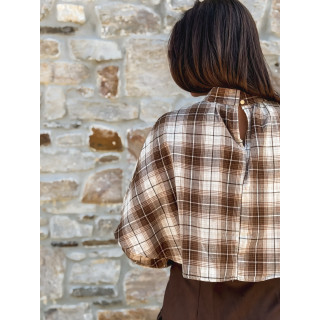 Blouse à motif tartan Aveline - Marron