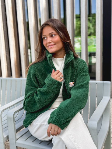 Gilet en teddy Mira - Vert sapin Gilet en teddy Mira - Vert sapin